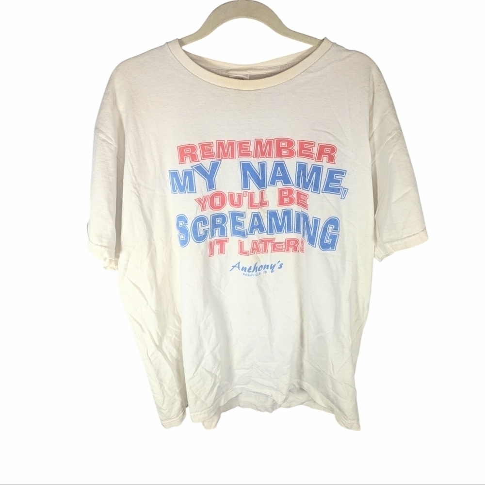 Vintage funny comedy dirty humor Tshirt Anthony's Nashville Tennessee Size XL